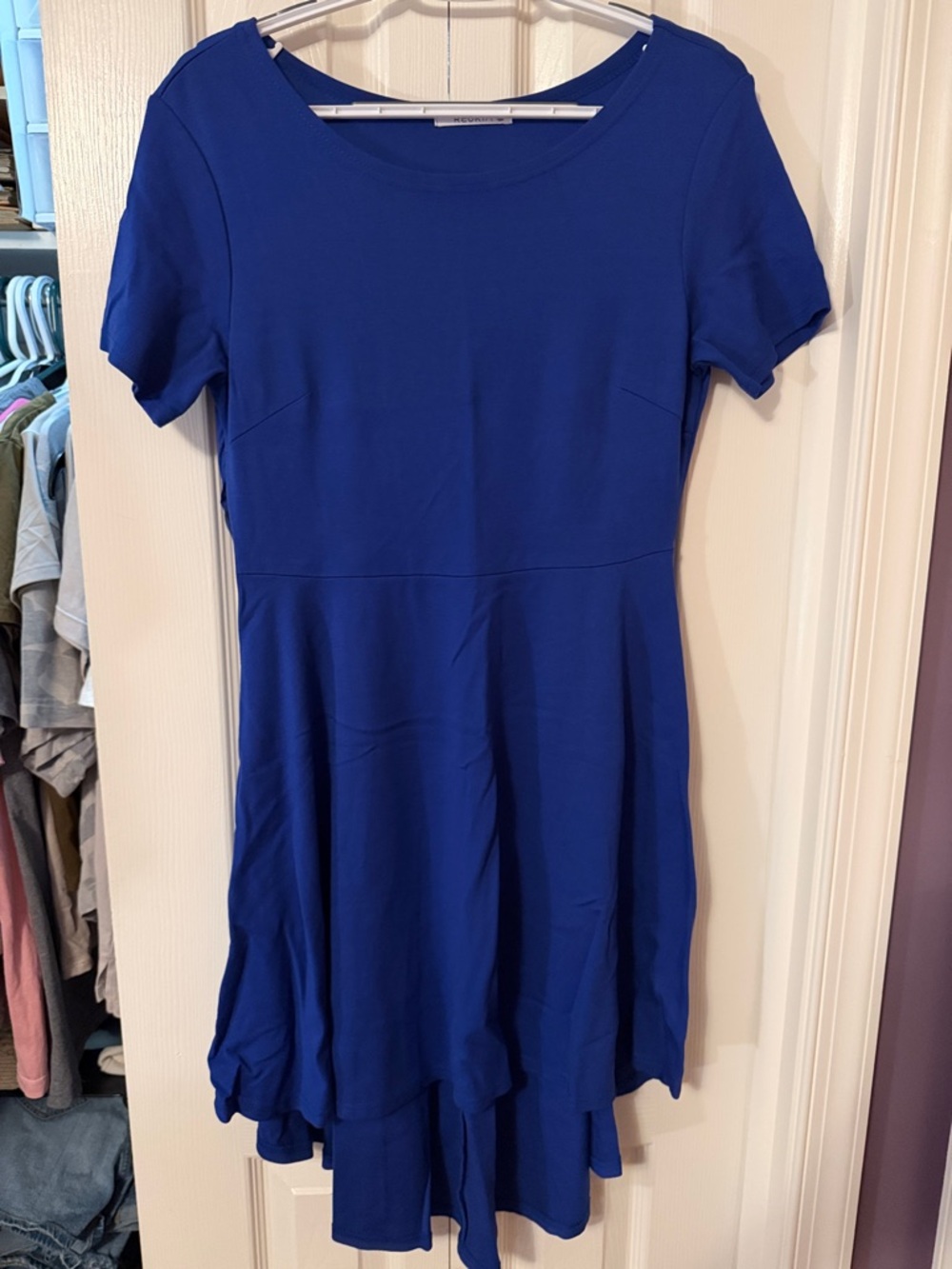 ReoRia Cobalt Blue Short Sleeve Dress
